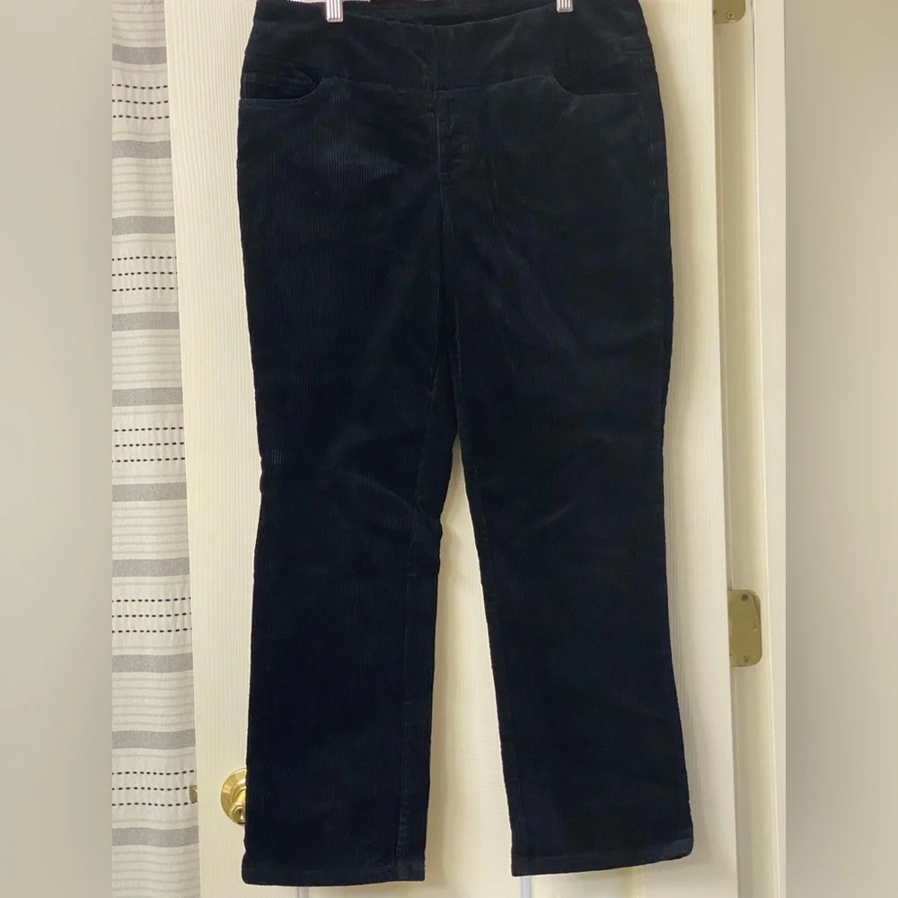 D & CO. Denim + Company Black Corduroy Pull On Pants Size 10P - Picture 3 of 16